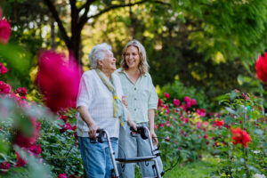 Senior home care can help aging seniors enjoy walking more.